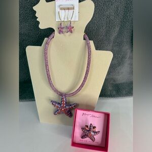 🧜‍♀️Betsey Johnson Purple and Orange Starfish Set